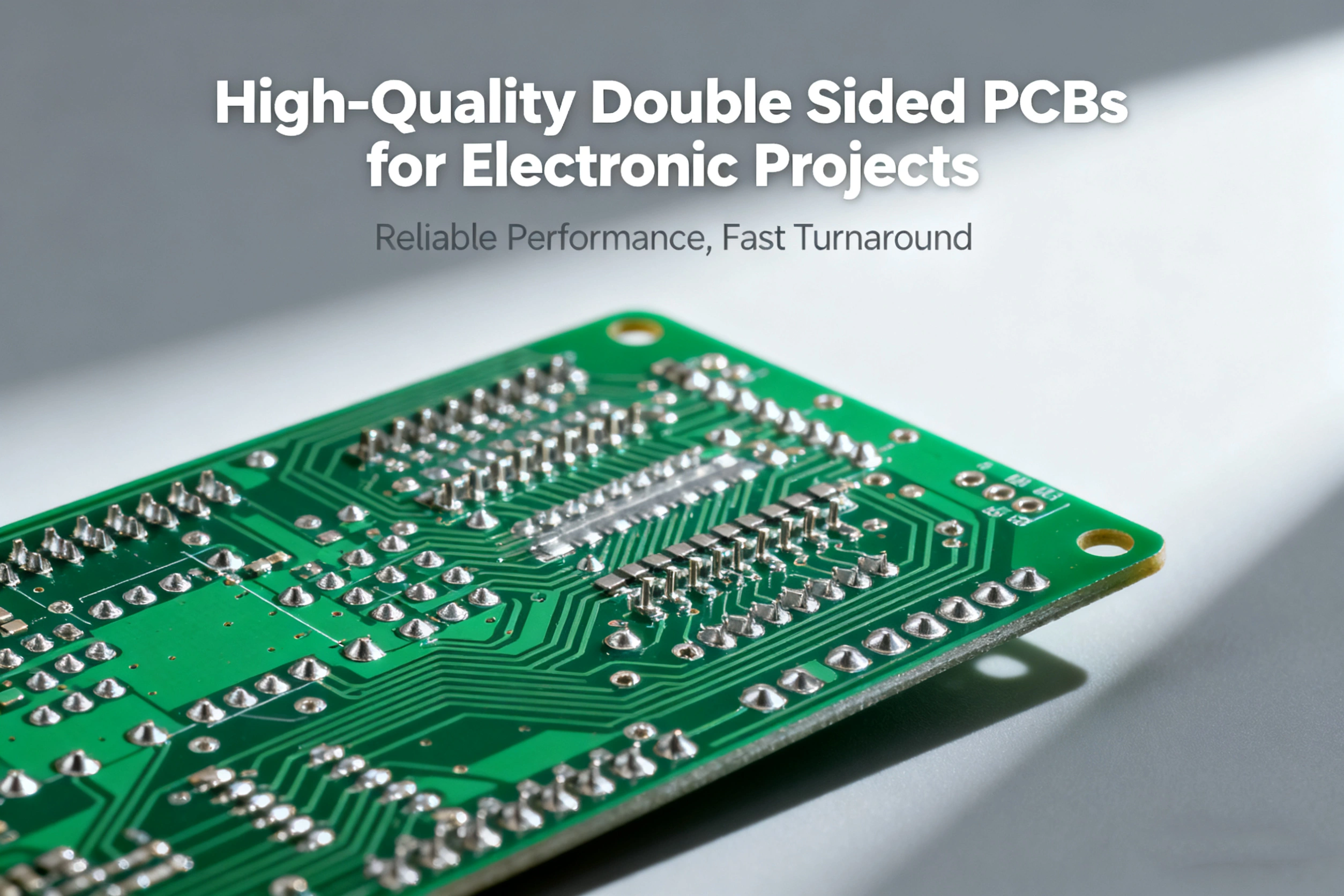 Circuit imprimé double face doté de pistes de signal soigneusement acheminées avec une diaphonie minimale entre les couches supérieure et inférieure